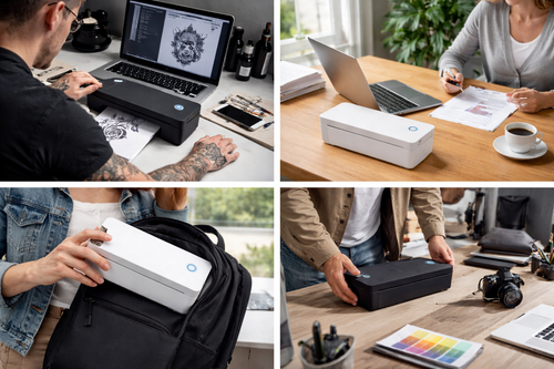 Portable A4 Thermal Printer Bluetooth Photos