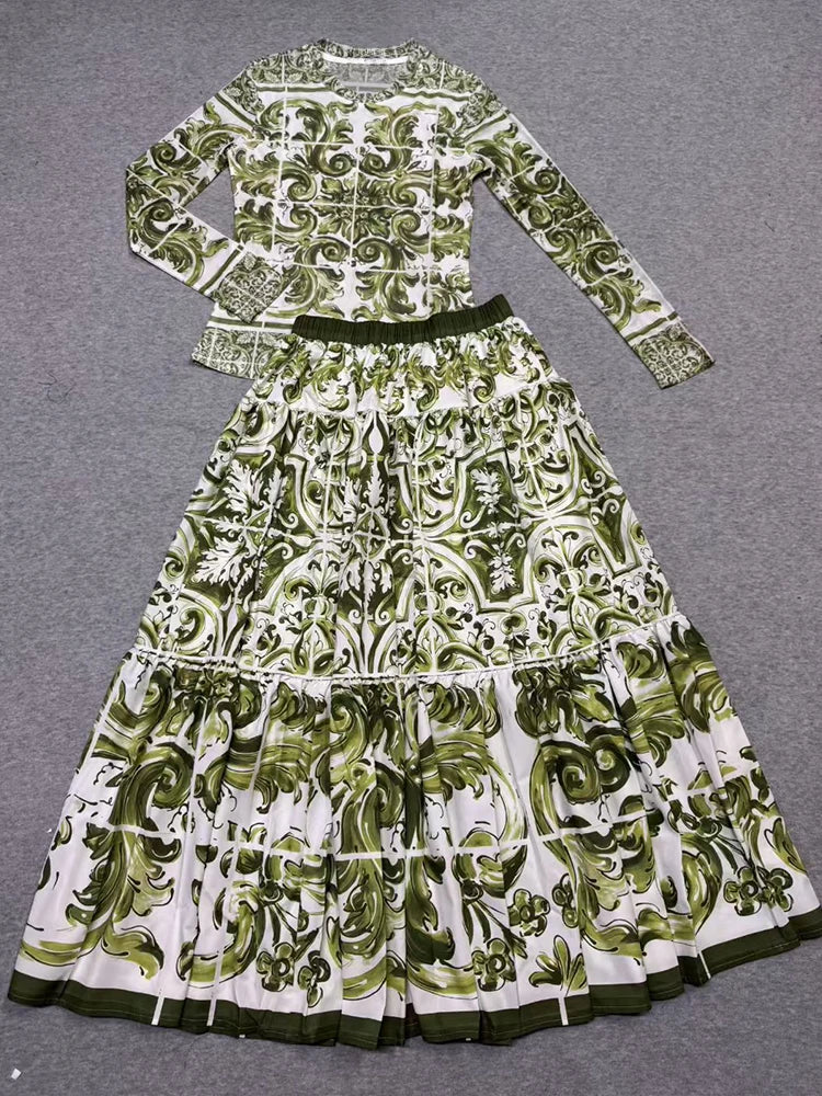 Retro geometric printed