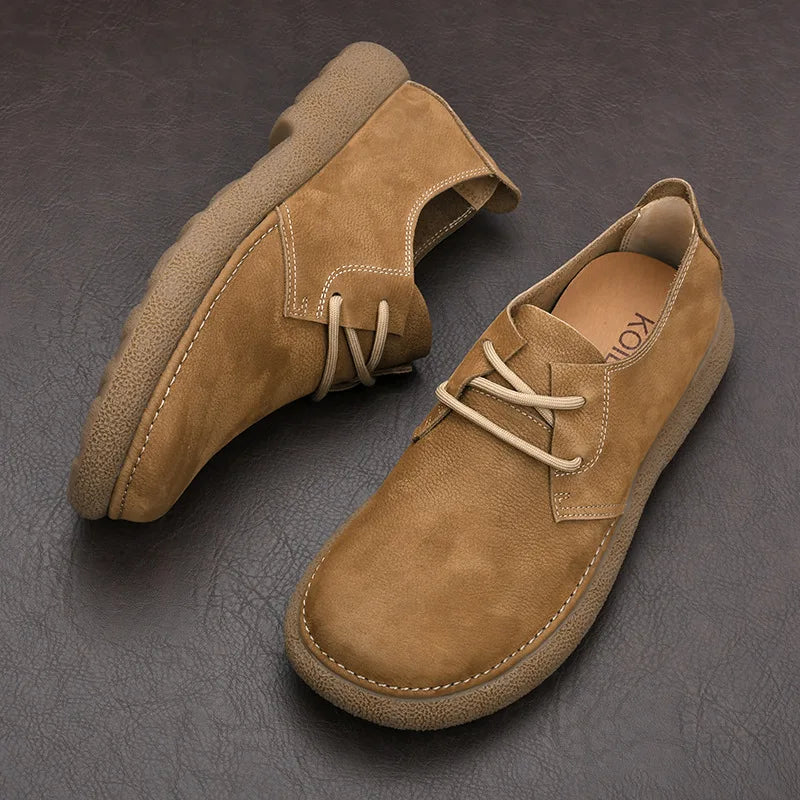 Men Leather Casual Shoes Breathable Loafers Men Sneakers