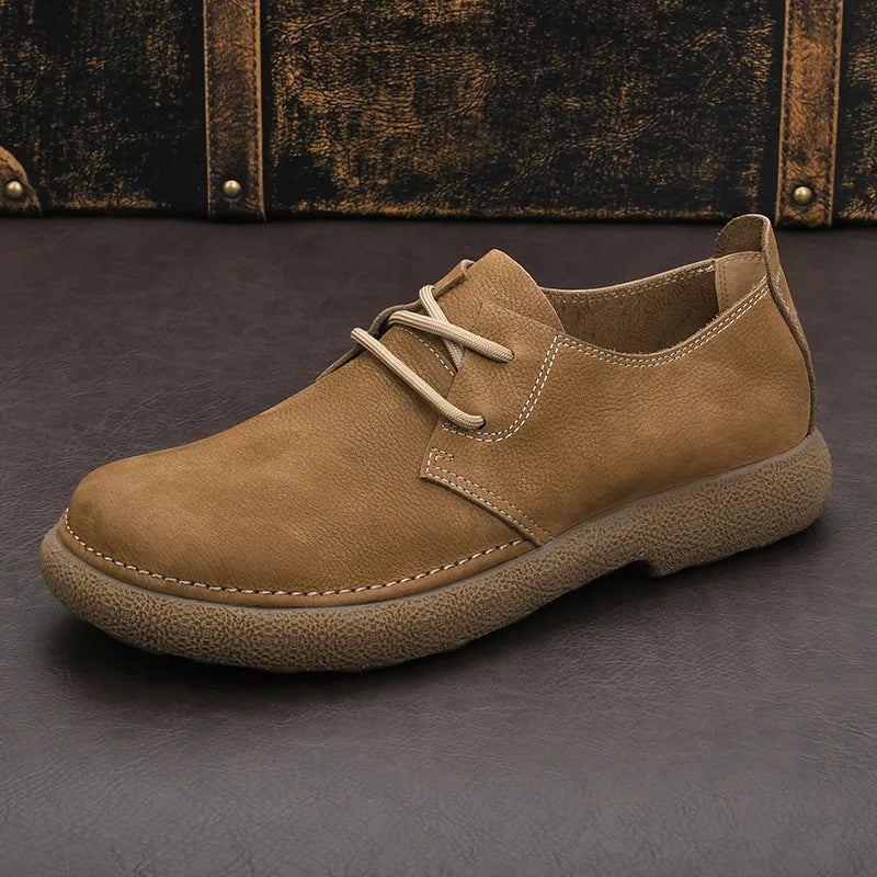 Men Leather Casual Shoes Breathable Loafers Men Sneakers