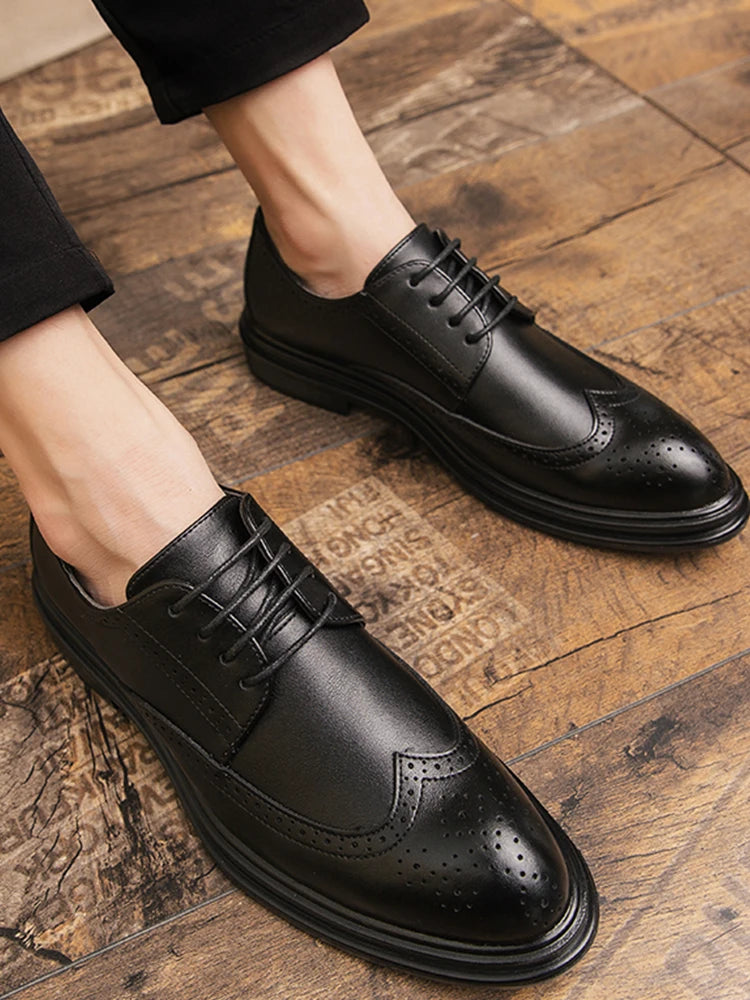 High Quality Brogues Leather Shoes