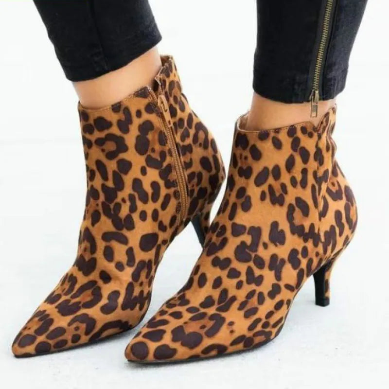 NEW Women's Ankle Boots Leopard Women