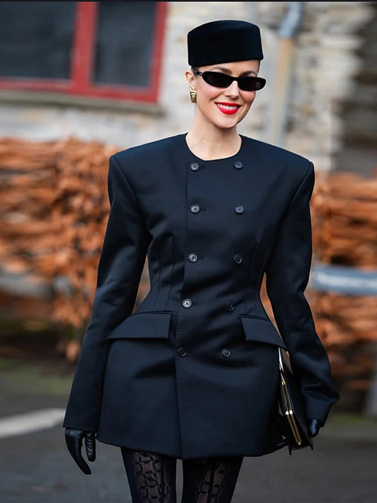 Elegant Women's Blazer Dress Jacket