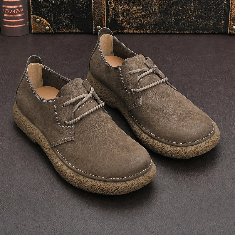 Men Leather Casual Shoes Breathable Loafers Men Sneakers