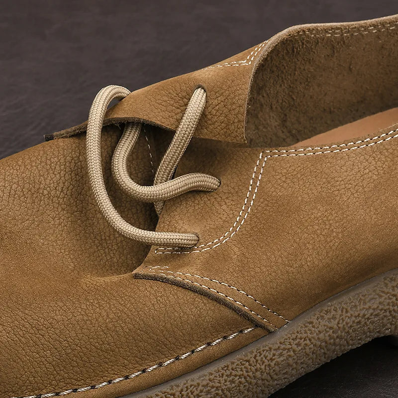 Men Leather Casual Shoes Breathable Loafers Men Sneakers