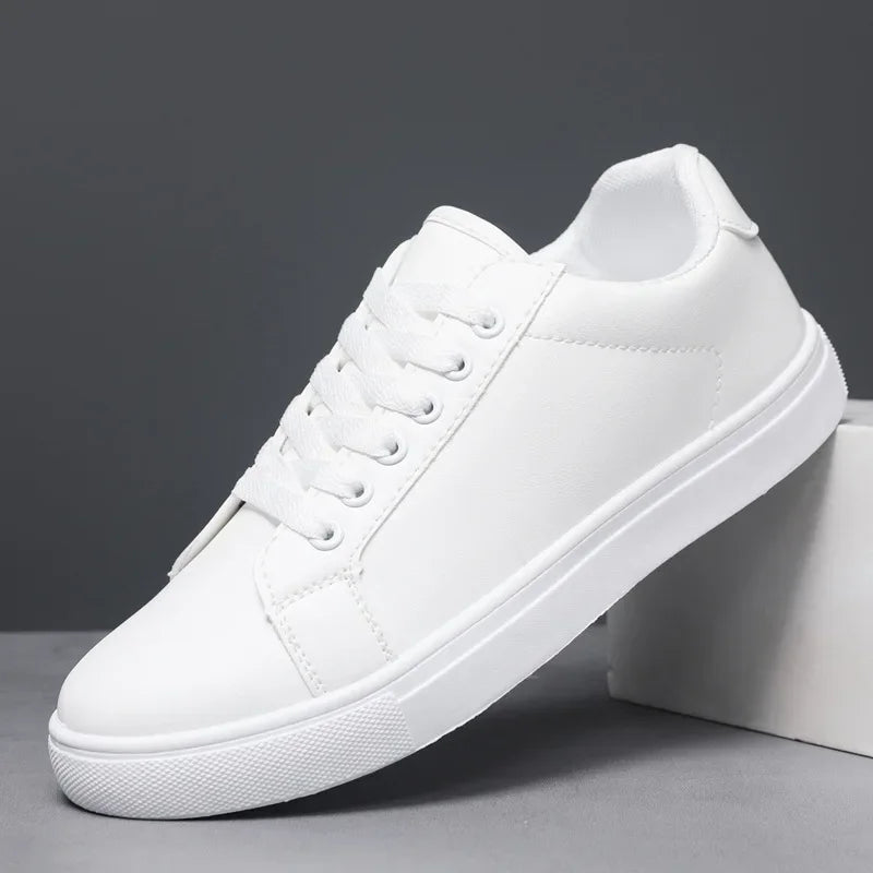 2025 Spring Shoes Men Sneakers Casual Soft Leather Men Shoes Brand Fashion Male White Shoes