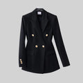 Korean Popular Clothes Old Money Style Woman Black Blazer Lady Coat Peplum Cashmere Blends Camel Seven-Quarter Elasticated