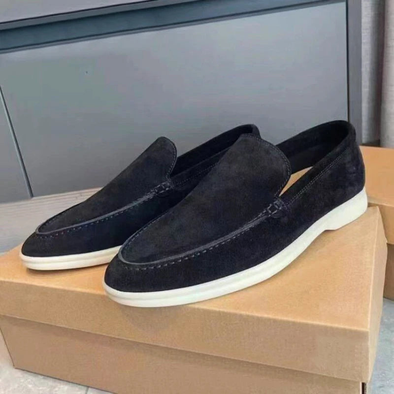 Classic Brand Suede Leather Loafers